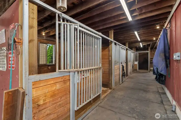 Interior barn stalls