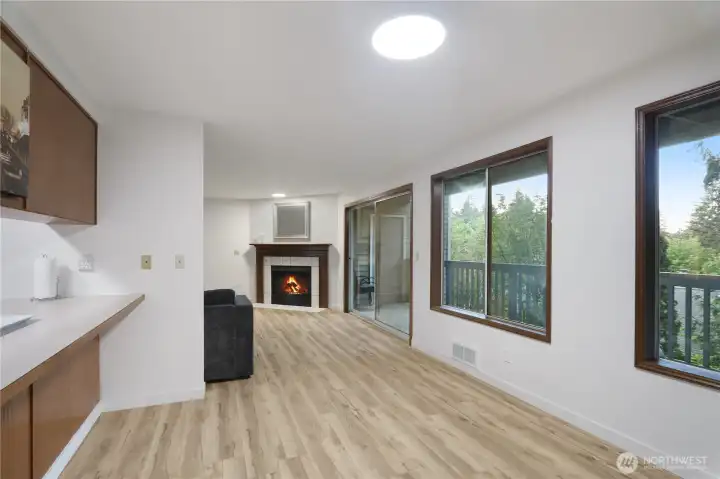 Dining Room (or Office Area) to Living Room Fireplace
