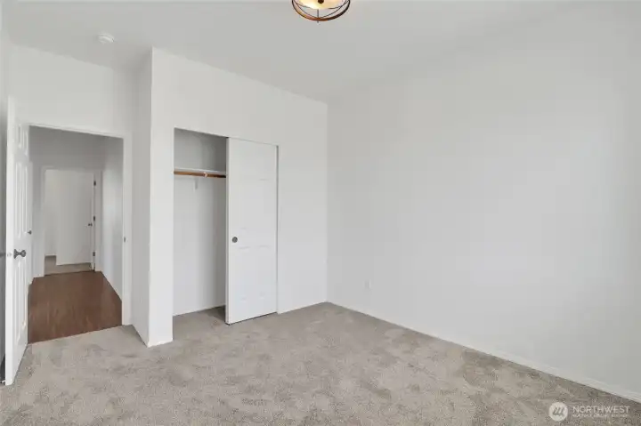 Bedroom with closet storage and flexible layout use
