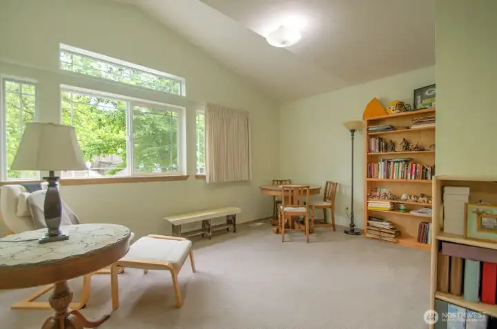Great space in this upstairs bedroom.