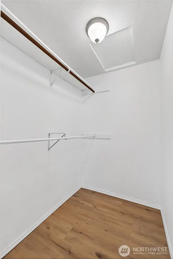 Walk in closet off the Primary for all you clothes collectors!