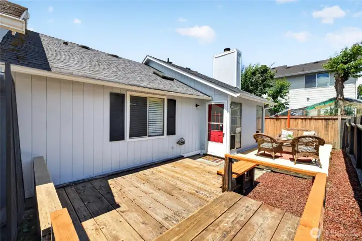 This deck would be a great place to stow your BBQ and do some grilling!