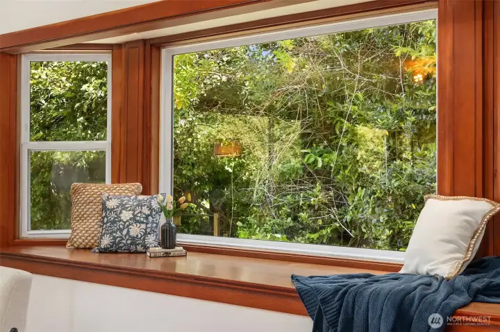 Period bay windows, restored, beautiful and purposeful Period bay windows, restored, beautiful and purposeful