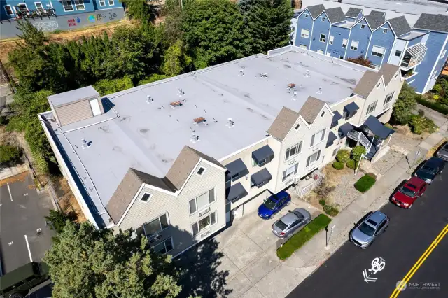 Interesting overhead shot of the building.