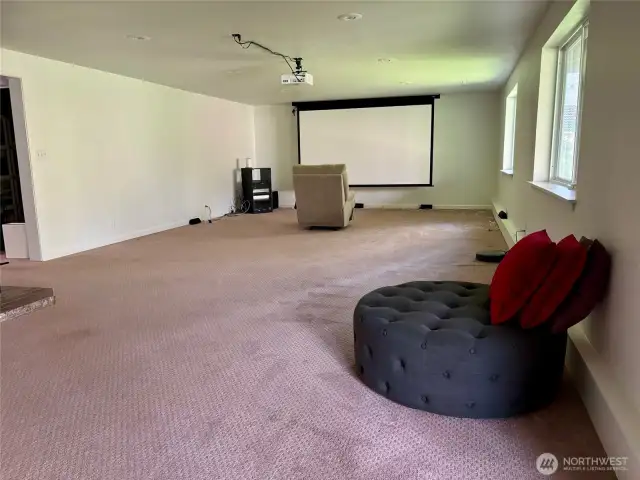 The digital projector and screen will convey with the home.