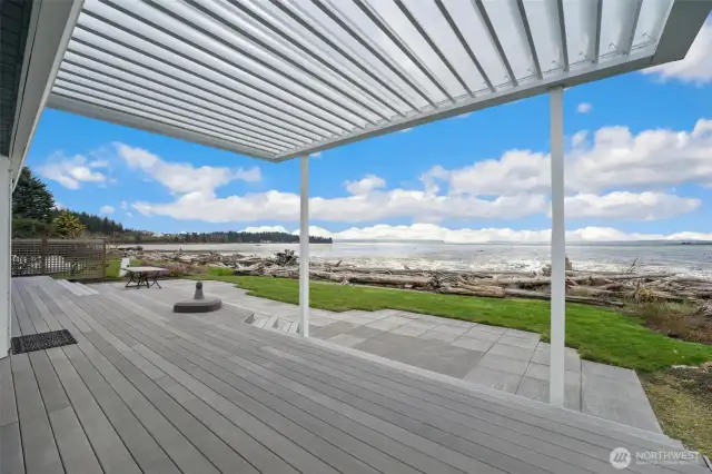 Enjoy the large deck, perfect for entertaining and summer BBQs.  On warmer days, relax under the adjustable louvred roof.