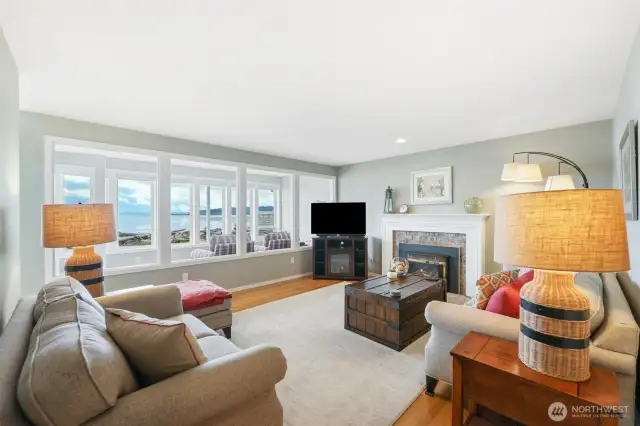 Spacious living room with views.