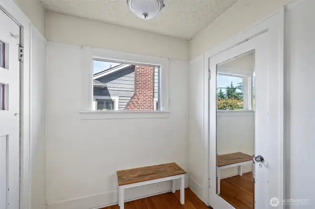 entry way with coat closet