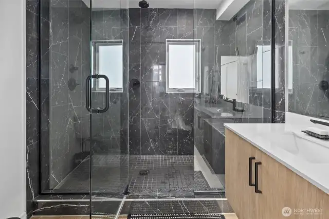 oversized luxe multi-head shower