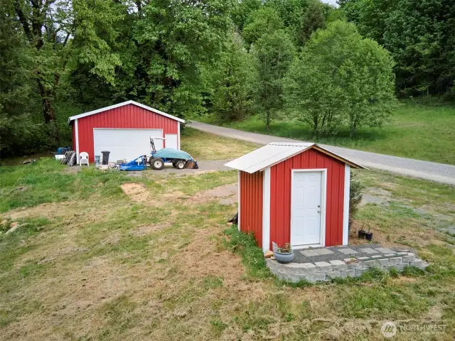 Well pump house and Shop