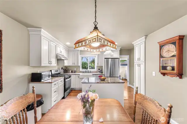 breakfast nook in the kitchen area