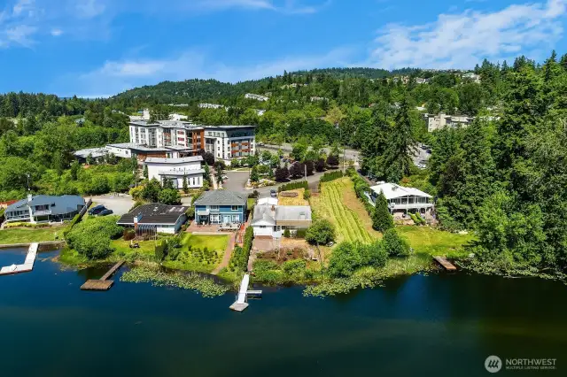 Waterfront lot has been in the family for nearly 60 years.  Aegis Care Center in the background.