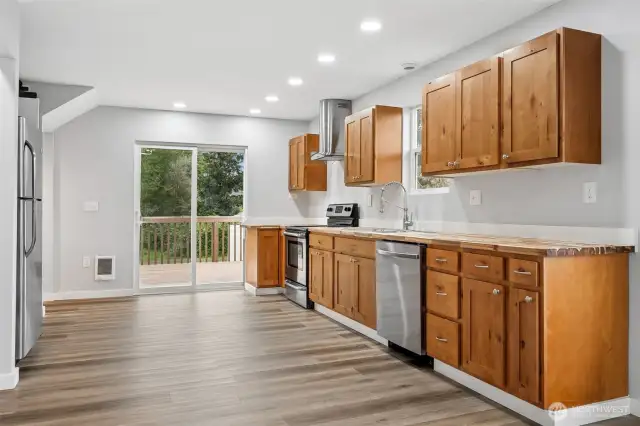 Plenty of room to add an island if you wish.