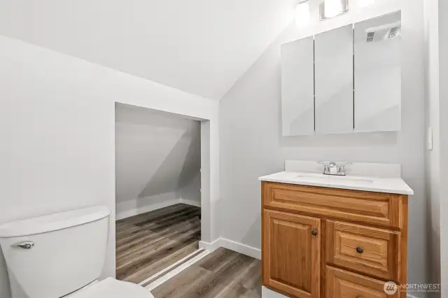 Primary suite bathroom.
