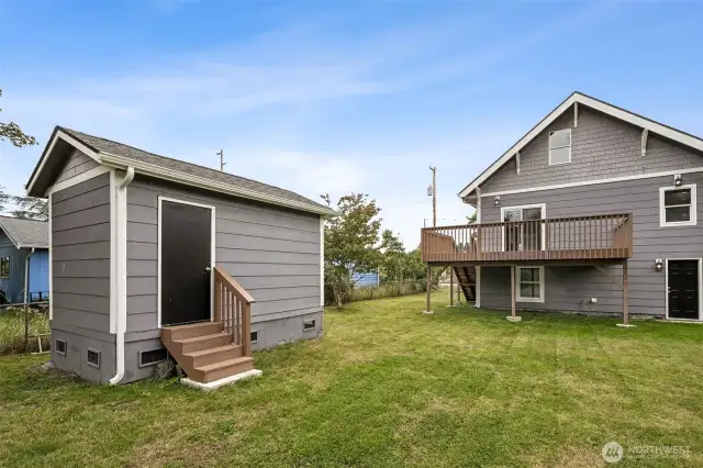 A shed for outdoor/garden tools, etc.