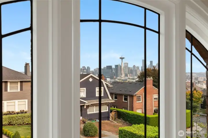 Look, the Space Needle even follows you to the bathroom!