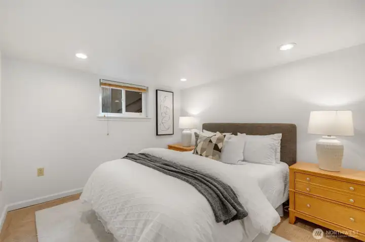 Bedroom #6- this makes an excellent guest suite as there is a 3/4 bath just down the hall. Having separate space for guests on this level affords them privacy and quiet.
