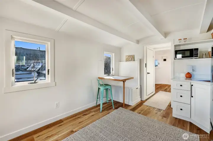 As you approach the bedrooms there is a door on either side.