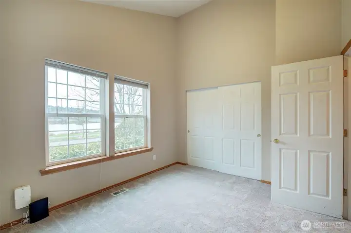 View of Lords Lake from the 2nd bedroom. This room was used as an office and has views to open space and Lords Lake.