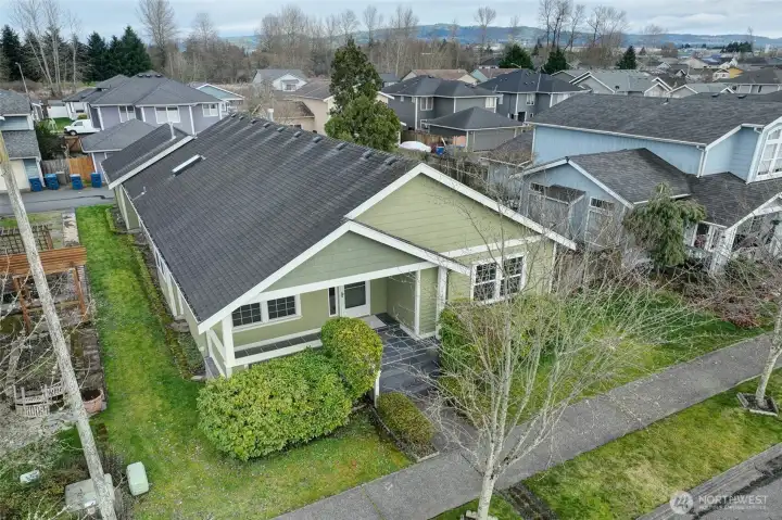 Newer roof, replaced in 2014. Low maintenance yard.