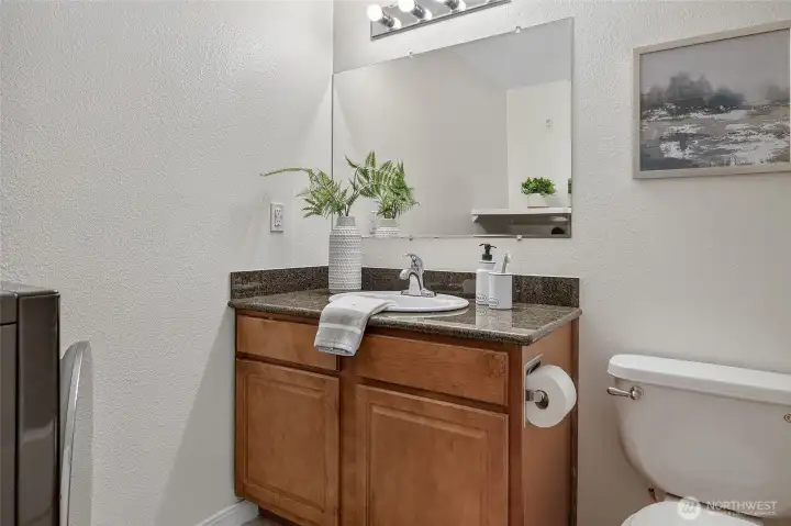 New washer-dryer conveniently located in your second full bath.