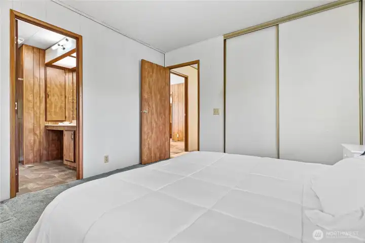 Behind the double doors is a WALK-IN Closet