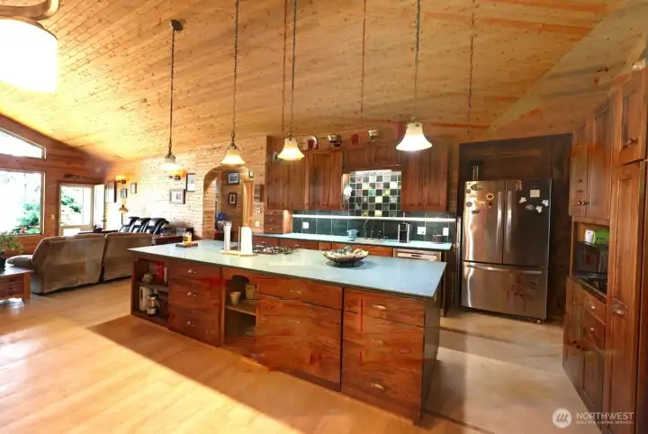 Cabinetry is custom made to compliment the design of the Great Room.  All appliances included.