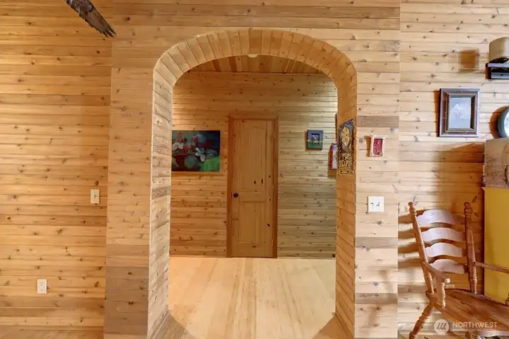 Back in the Great Room on the north side are the two guest suites.