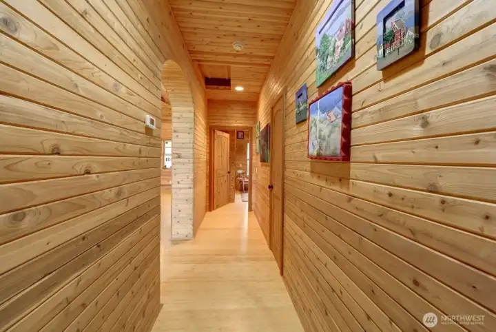 Looking down the hall is the 2nd guest suite.