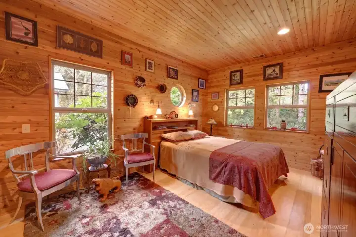 Light and bright, the northwest side bedroom cozy and warm.