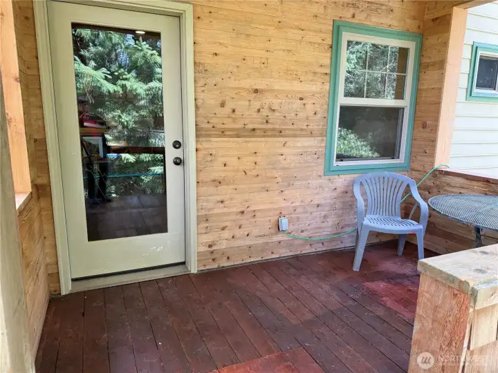 Private deck off the northeast guest suite.