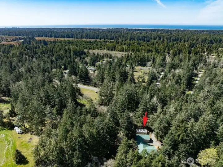 Not only is the house on the bay, but that is also the Pacific Ocean minutes away.