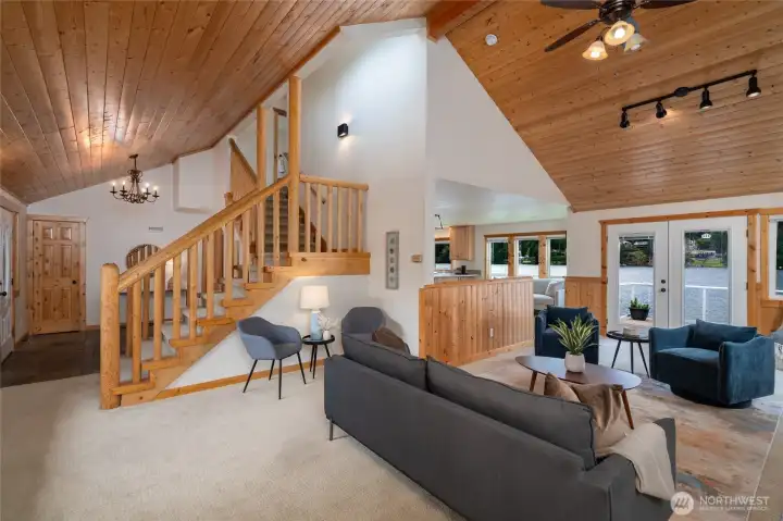 Enjoy the vaulted ceilings in formal living