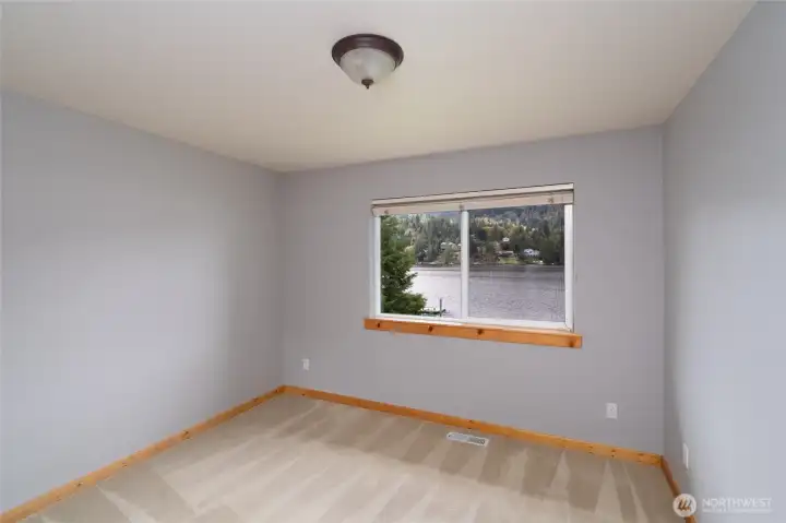 Bedroom 2 with west facing lake view