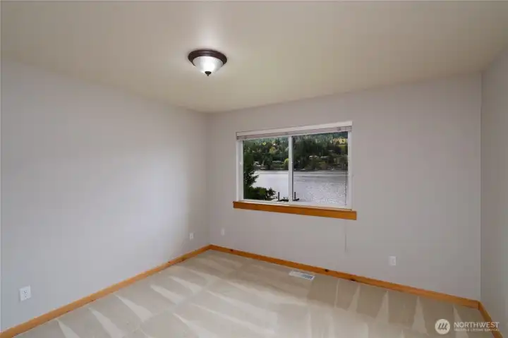 Bedroom 3 with west facing lake view