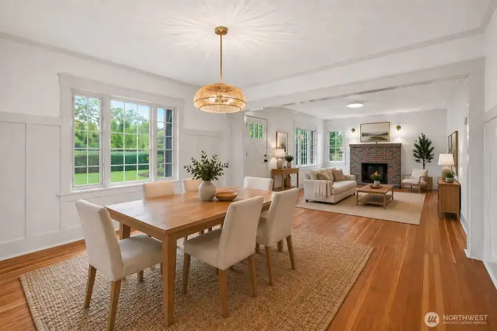 Dining Room/Living Room - Virtually Staged