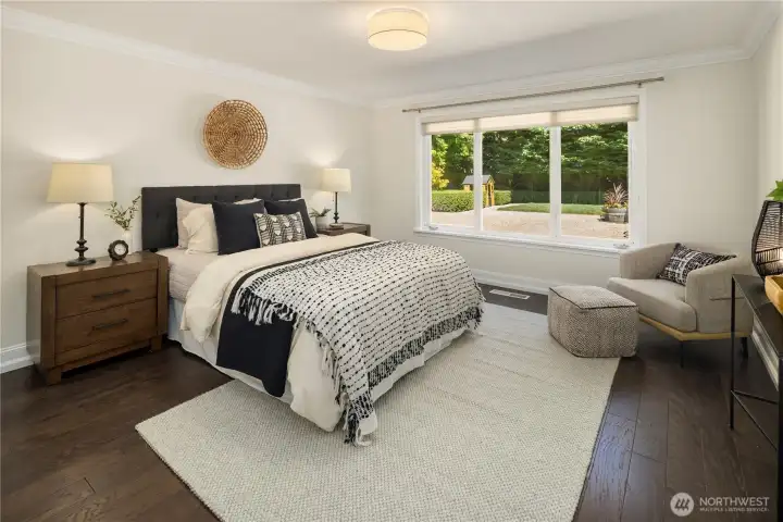 Spacious lower level bedrooms.