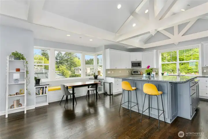 Modern kitchen with breakfast nook