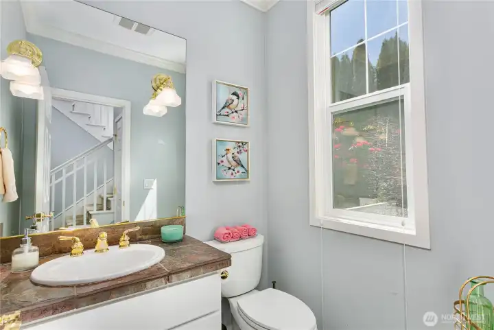 Powder Room off foyer