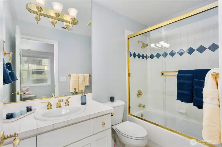 Ensuite bathroom attached to 2nd bedroom on top floor