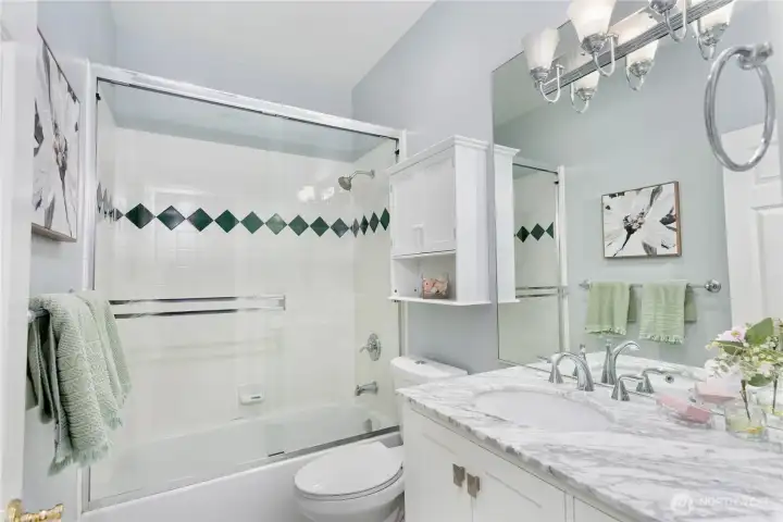 Full bathroom on bottom floor