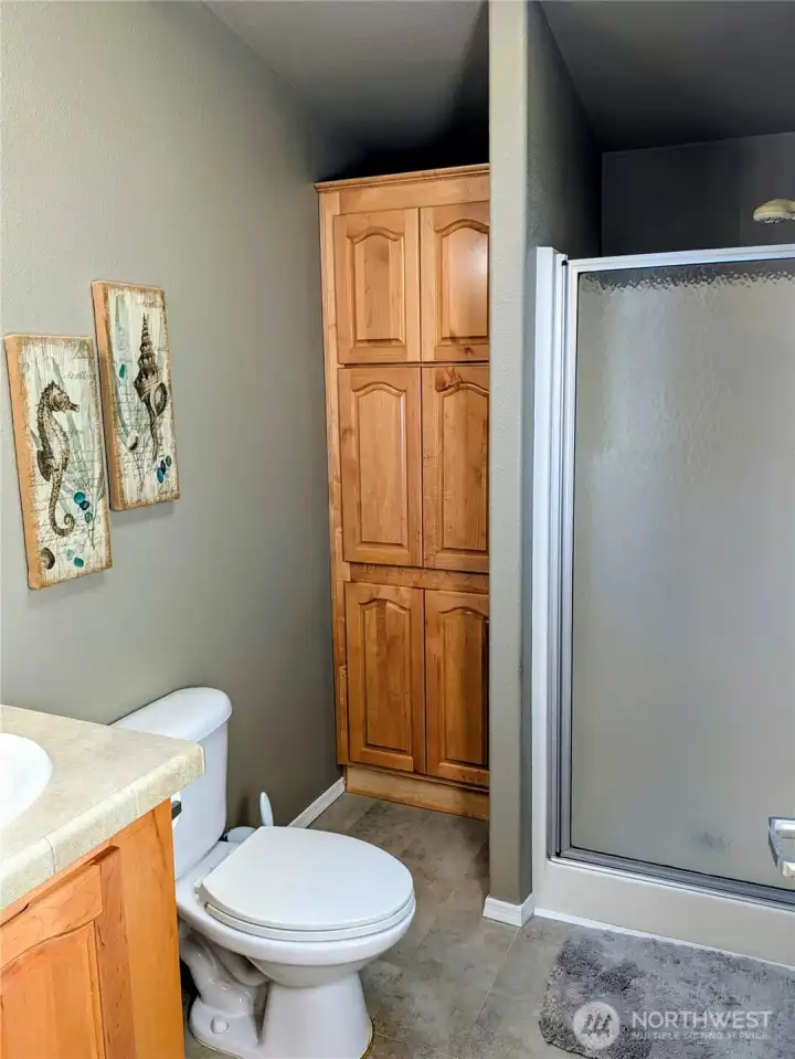 3/4 bath.