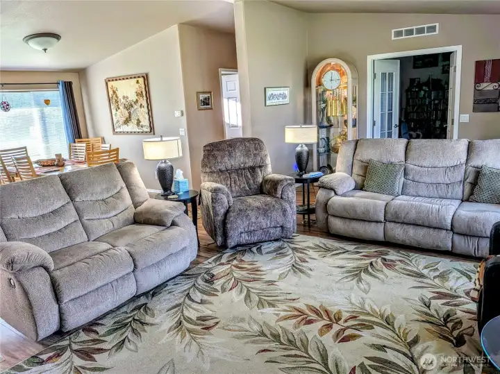 Spacious living room area.