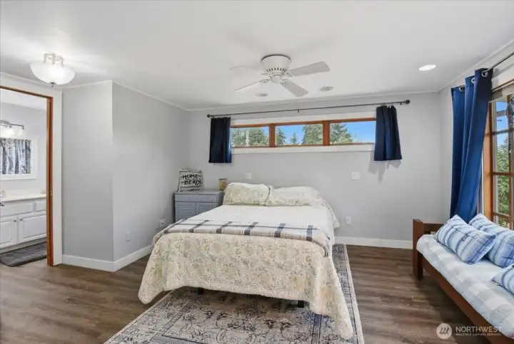 2nd main floor bedroom with private full bath