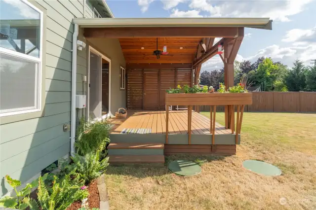 Large covered deck