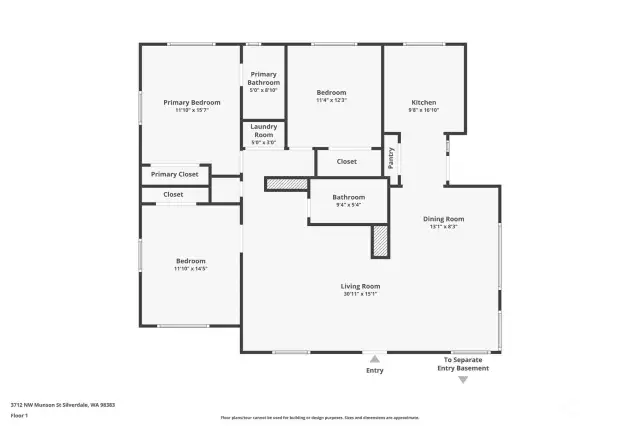 Floorplan, basement not shown on this plan.