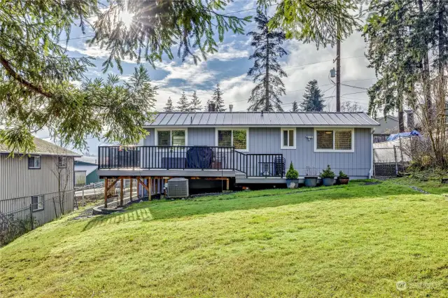 Terrific backyard and decks. Enjoy some elbow room!