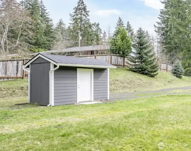 A well-built shed providing ample storage for all your needs.