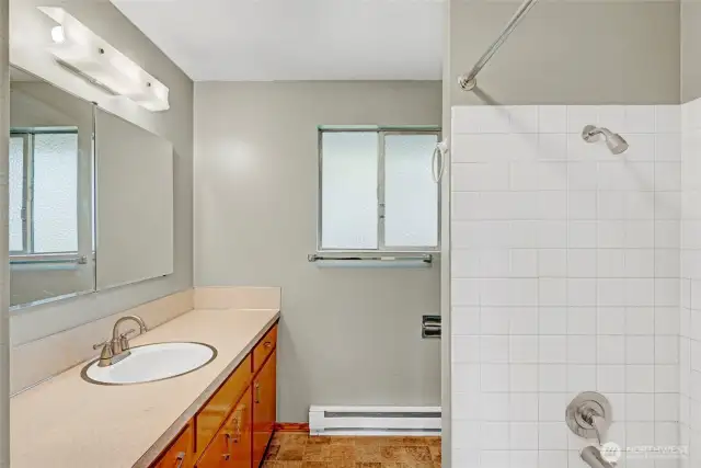 Upper unit bathroom