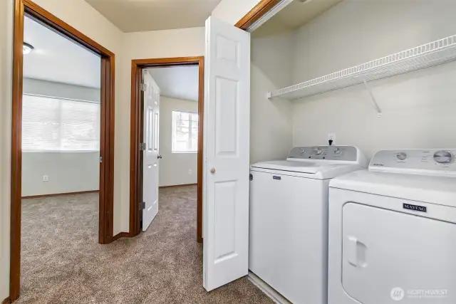 Upstairs laundry room
